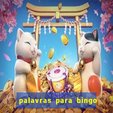 palavras para bingo de cha de lingerie